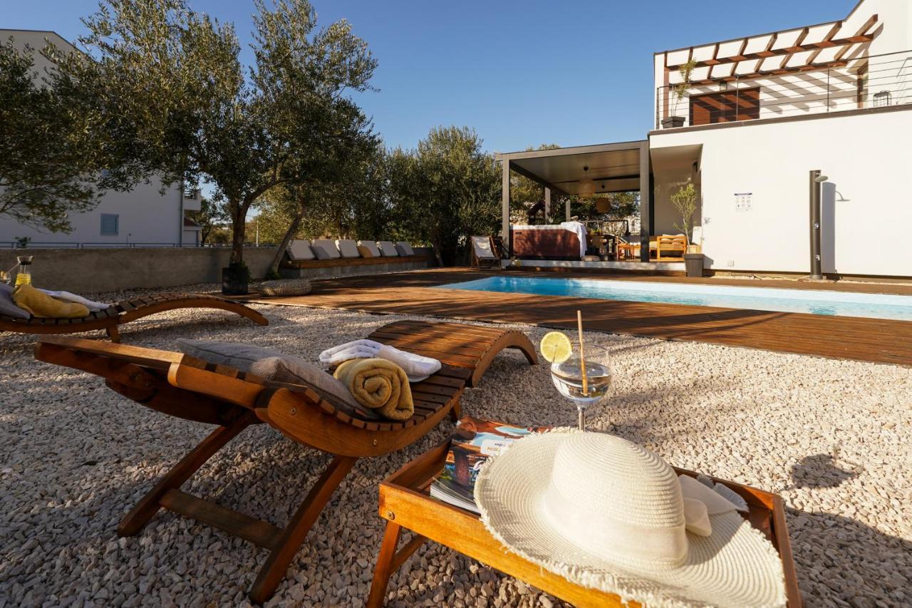 Villa Suncica With Heated Pool, Jacuzzi And Bikes Near Zadar Sukosan Exterior photo